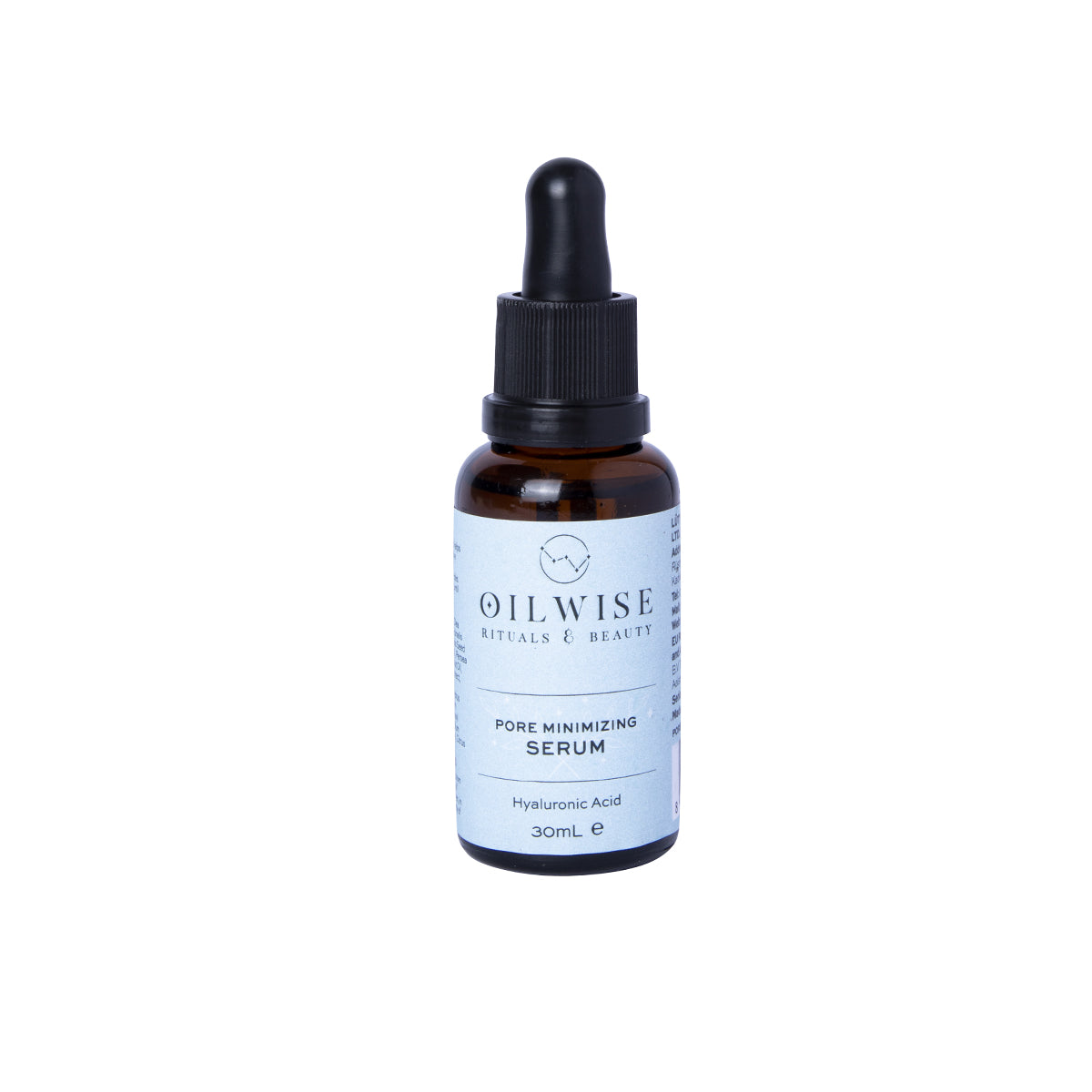 Oilwise Pore Minimizing Serum in a 30 ml bottle, featuring a sleek design and a dropper for easy application.