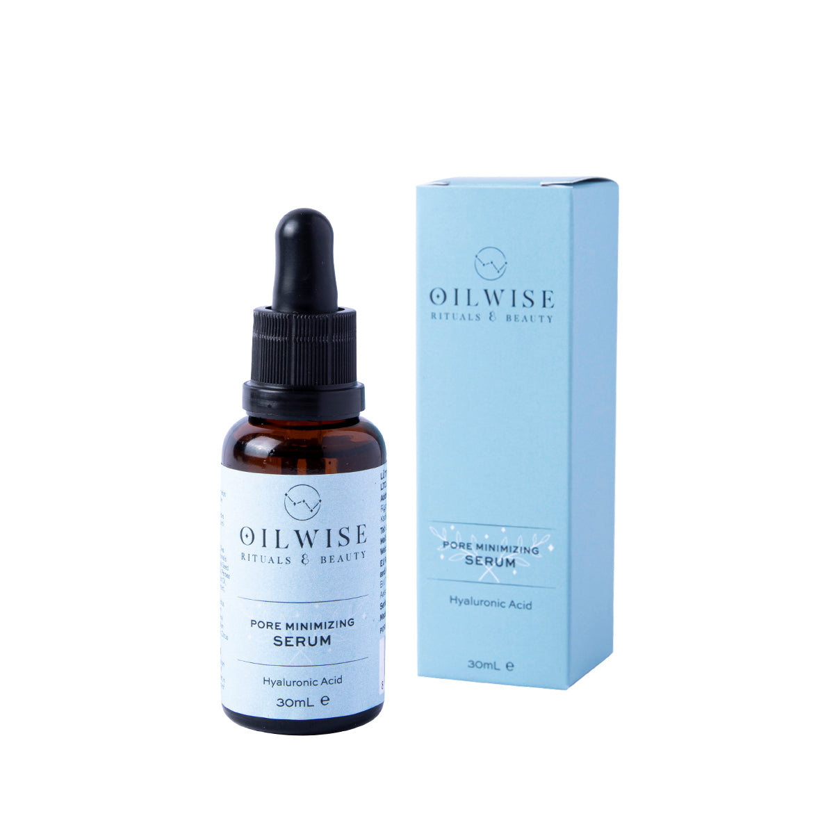 Oilwise Pore Minimizing Serum in a 30 ml bottle, featuring a sleek design and a dropper for easy application.