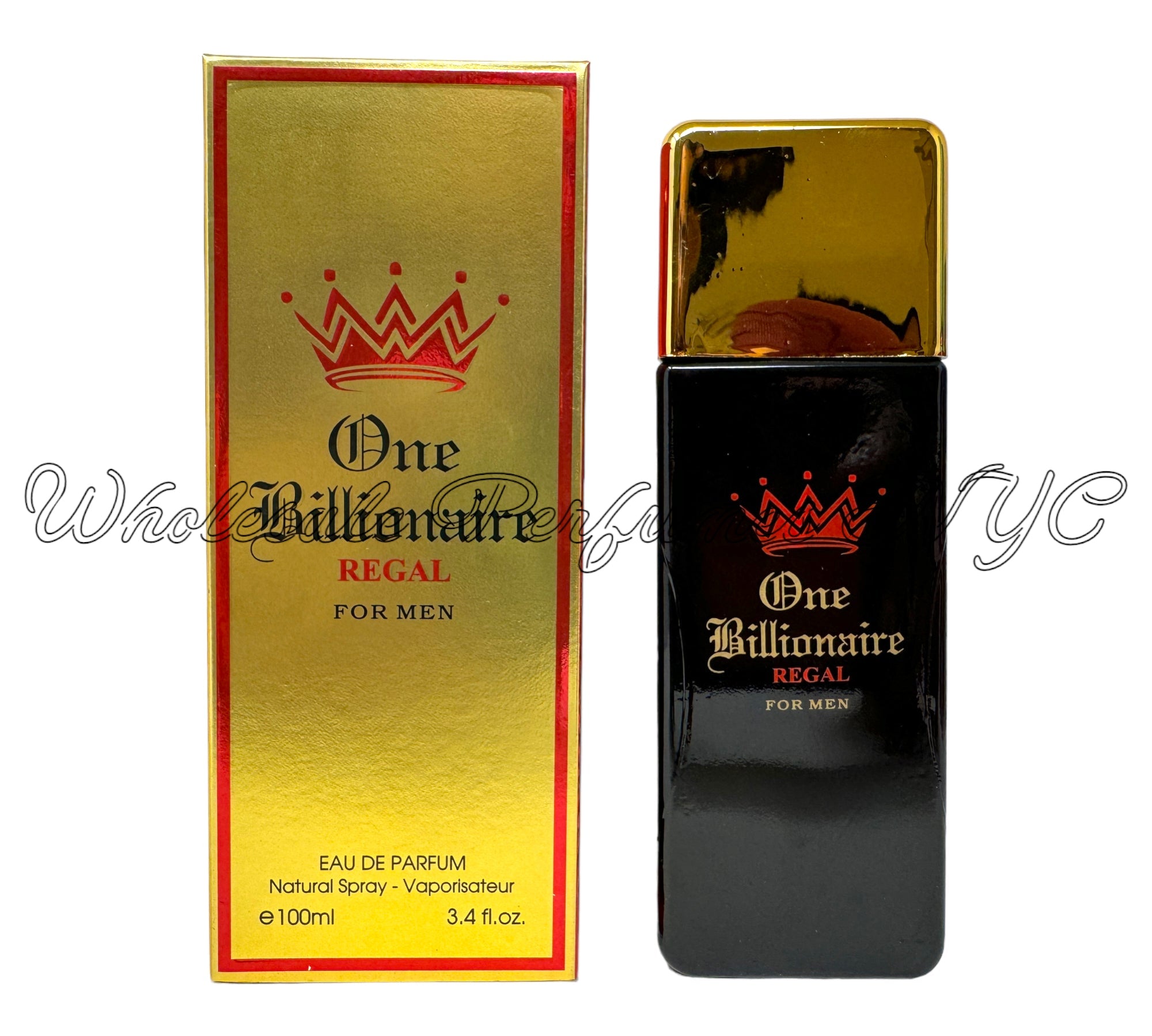 One Billionaire Regal for Men Eau de Parfum Spray in an elegant bottle, showcasing luxury and sophistication.