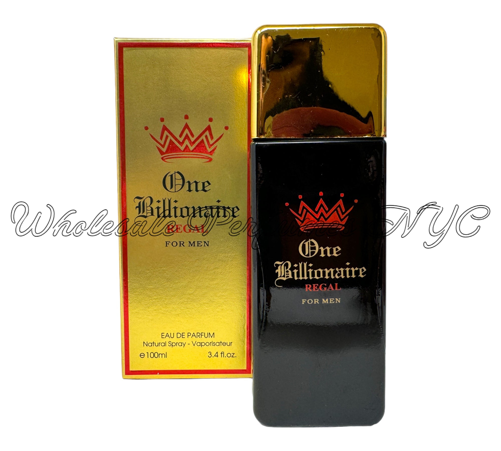 One Billionaire Regal for Men Eau de Parfum Spray in an elegant bottle, showcasing luxury and sophistication.