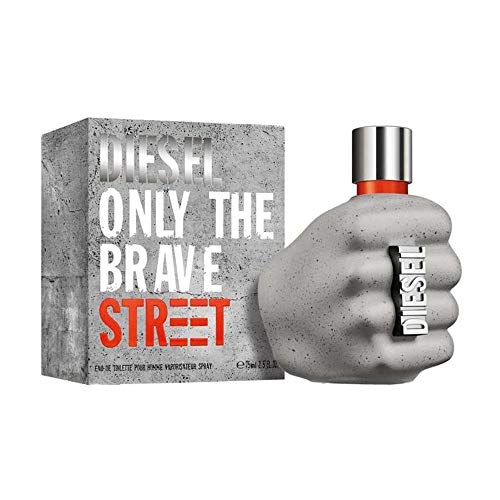 Bottle of Diesel Only The Brave Street Eau de Toilette with a modern design, showcasing its bold and adventurous fragrance.