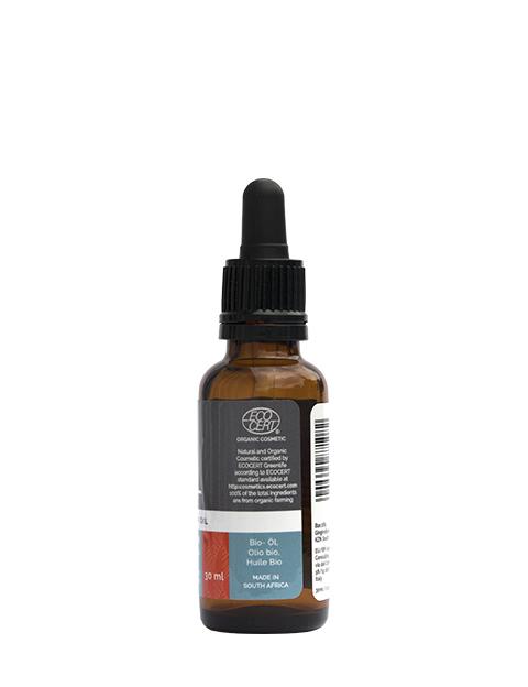 30ml bottle of Organic Argan Oil (Argania Spinosa) with pipette, showcasing its pure and natural essence.