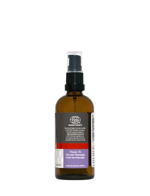 A 100ml bottle of Organic Baby Blended Oil featuring a soothing blend of Chamomile and Lavender for gentle baby massage.