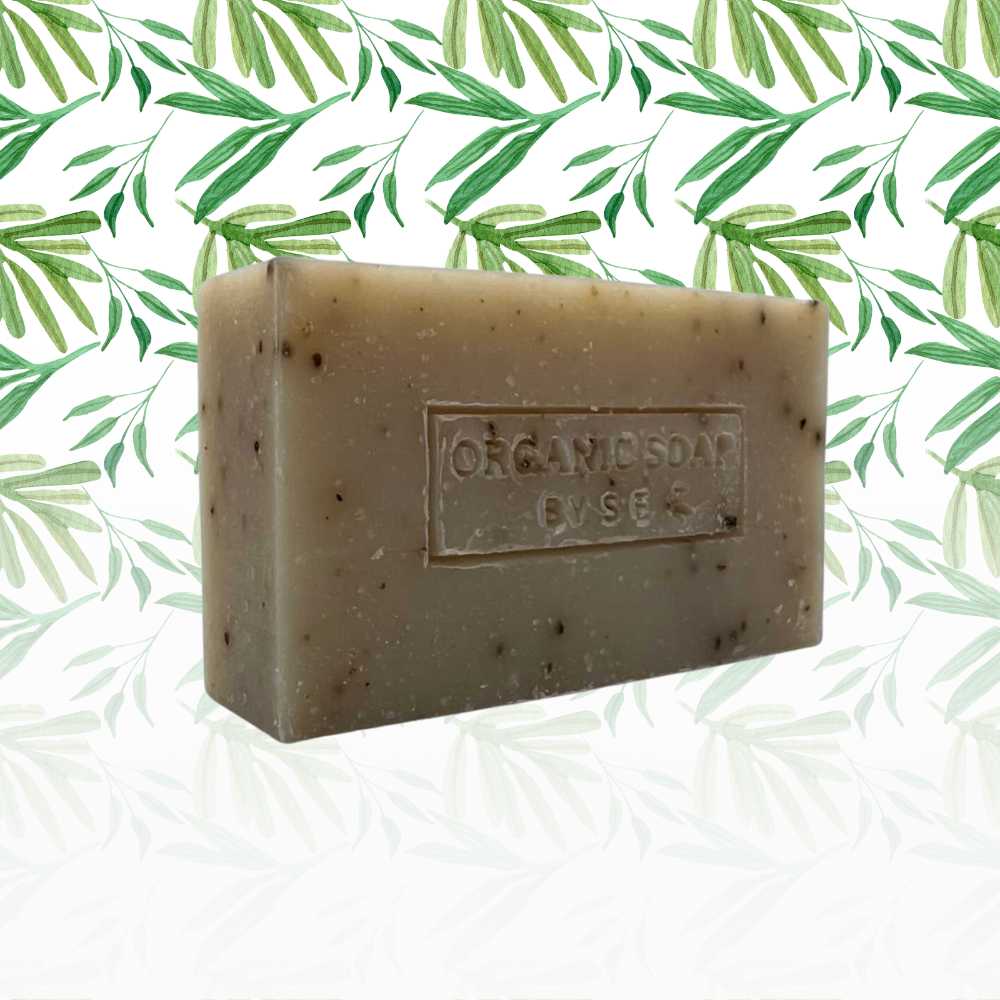 A collection of organic bar soaps in various scents, showcasing their natural ingredients and eco-friendly packaging.