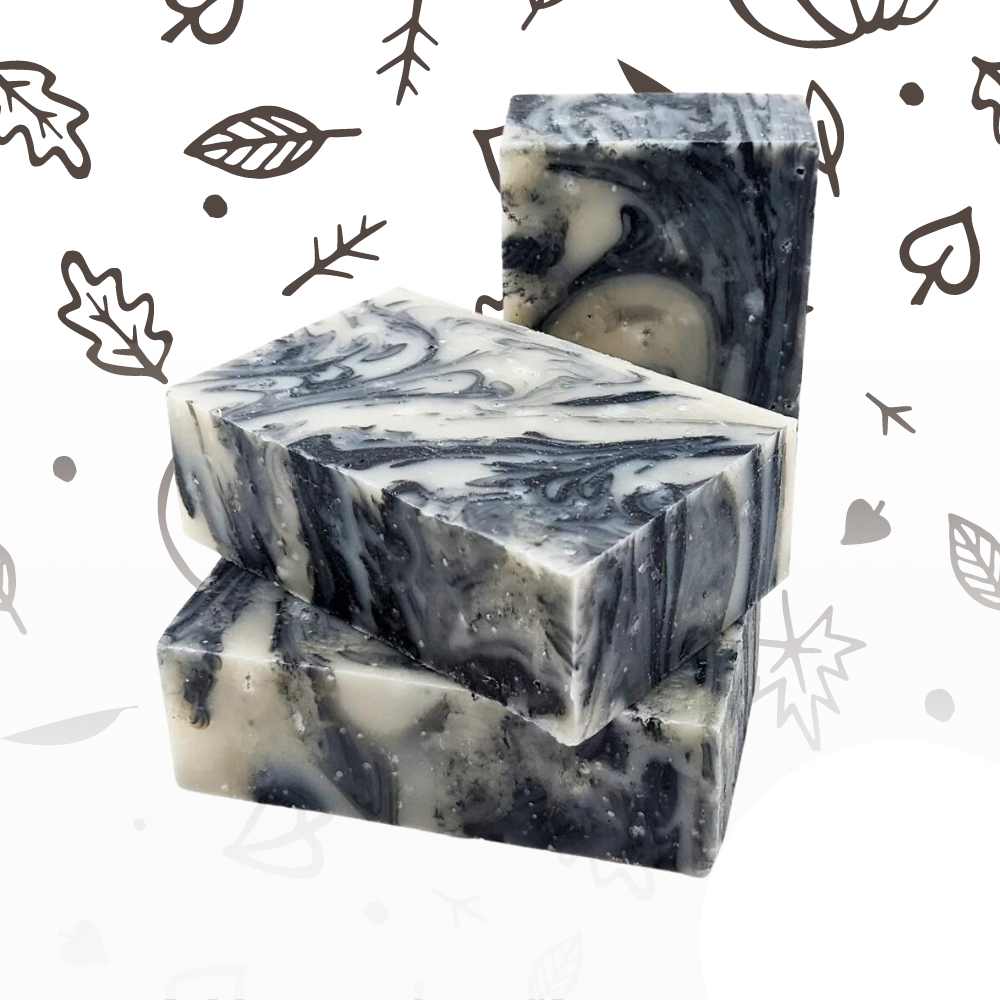 A collection of organic bar soaps in various scents, showcasing their natural ingredients and eco-friendly packaging.