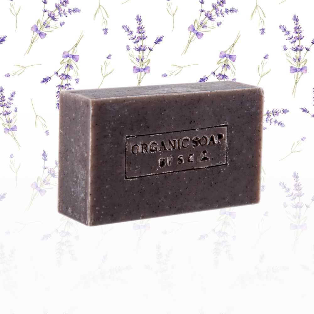 A collection of organic bar soaps in various scents, showcasing their natural ingredients and eco-friendly packaging.