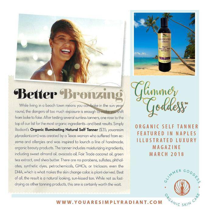 Bottle of Organic DHA FREE Natural Sunless Tanner with a rich, lightweight formula for a sun-kissed glow.