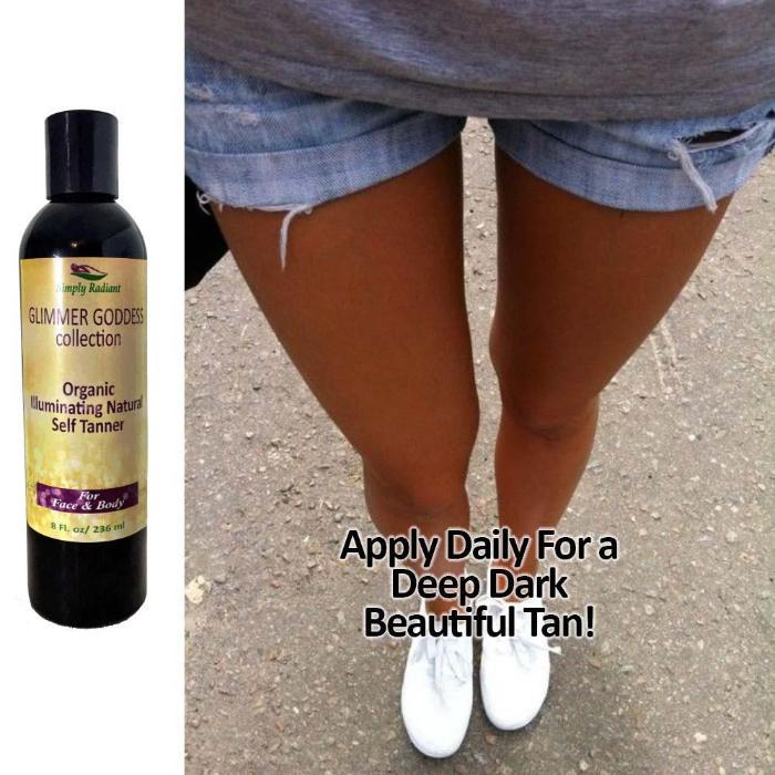 Bottle of Organic DHA FREE Natural Sunless Tanner with a rich, lightweight formula for a sun-kissed glow.