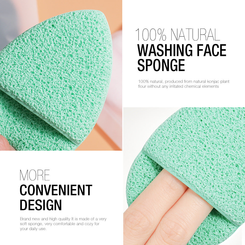 O.TWO.O Oval Soft Sponge Face Wash Puff in a vibrant color, showcasing its soft texture and ergonomic design for comfortable use.