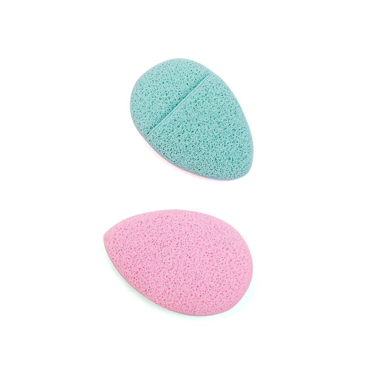 O.TWO.O Oval Soft Sponge Face Wash Puff in a vibrant color, showcasing its soft texture and ergonomic design for comfortable use.