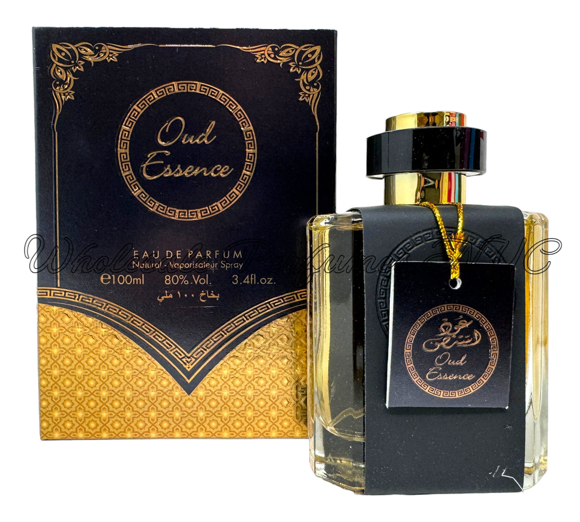 Oud Essence for Men by Al Sheikh, a luxurious 3.4oz Eau de Parfum in an elegant bottle, showcasing sophistication and allure.