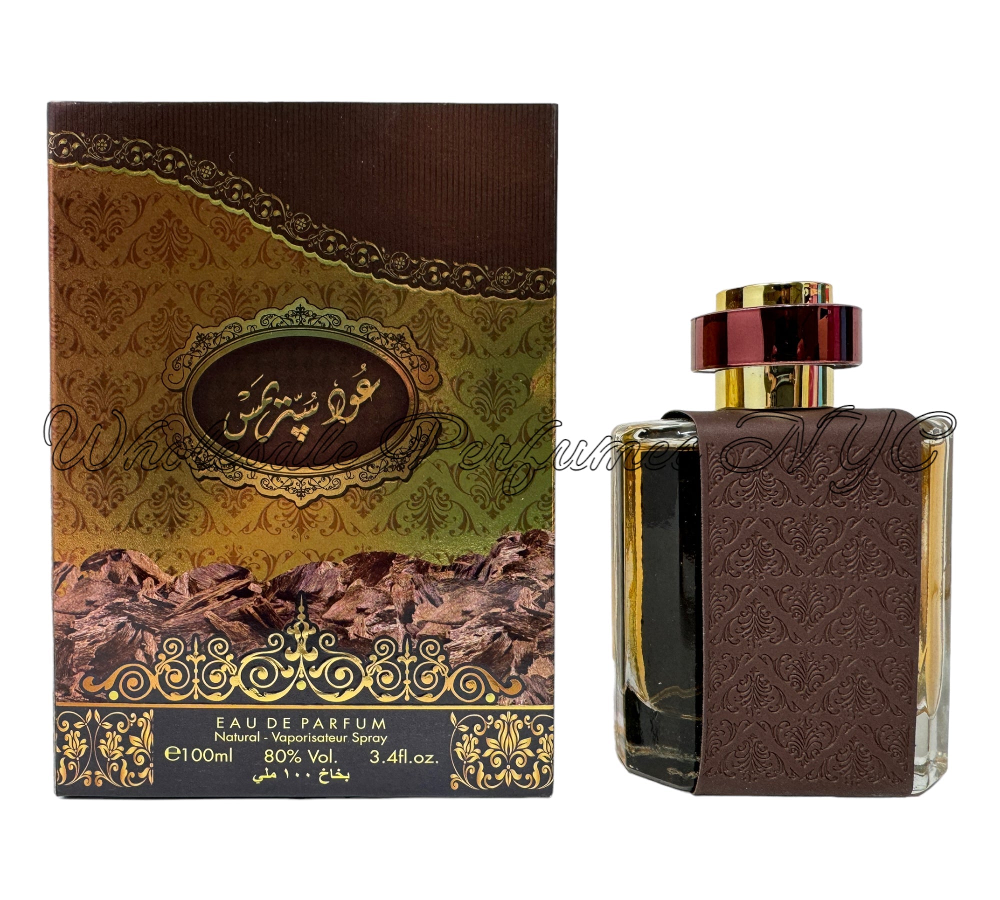 Oud Supremus for Men by Al Sheikh, a luxurious 3.4oz Eau de Parfum in an elegant bottle, showcasing its rich and exotic fragrance.