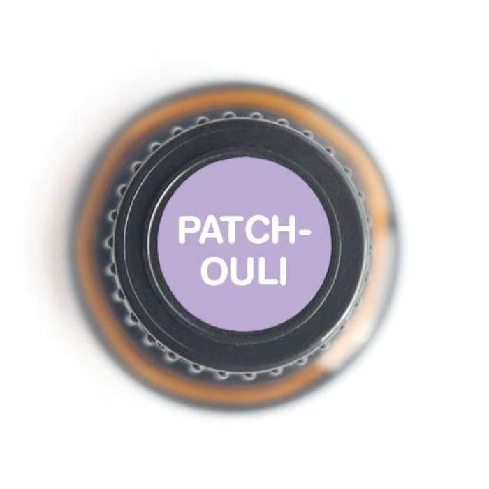 15ml bottle of Patchouli Pure Essential Oil with a dark amber color, showcasing its rich and earthy aroma.