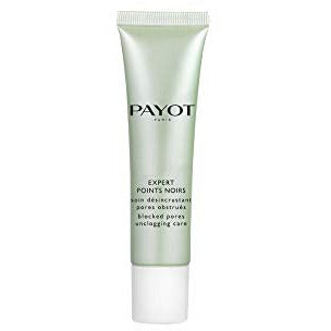 Payot Expert Points Noirs Blocked Pores Unclogging Care product packaging with a sleek design, showcasing its unclogging properties for clearer skin.