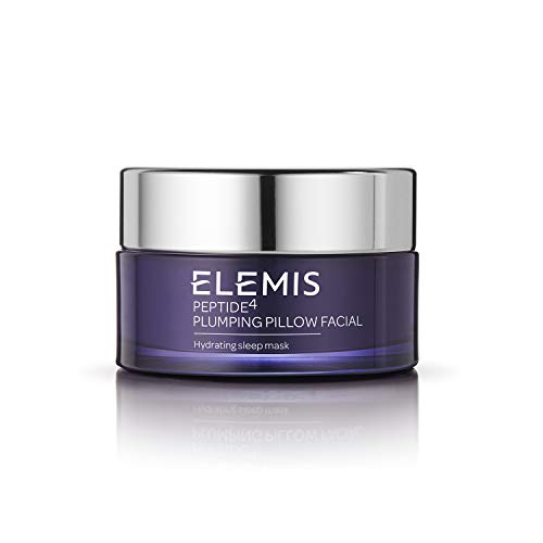 Elemis Peptide4 Plumping Pillow Facial in a sleek jar, showcasing its luxurious cream texture.