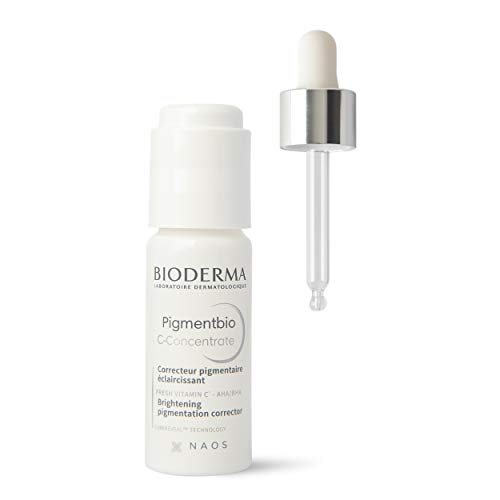 Bioderma Pigmentbio Brightening Vitamin C Serum bottle with a dropper, showcasing its sleek design and vibrant packaging.