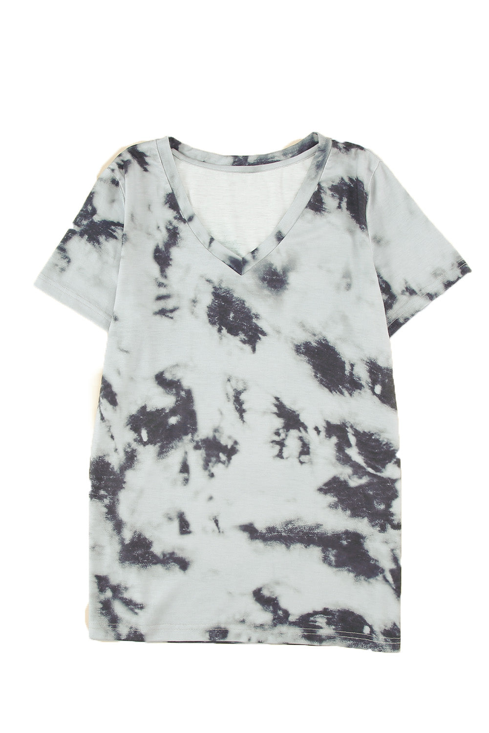 A stylish pink tie-dye V neck t-shirt for women, showcasing a vibrant and trendy design perfect for summer wear.