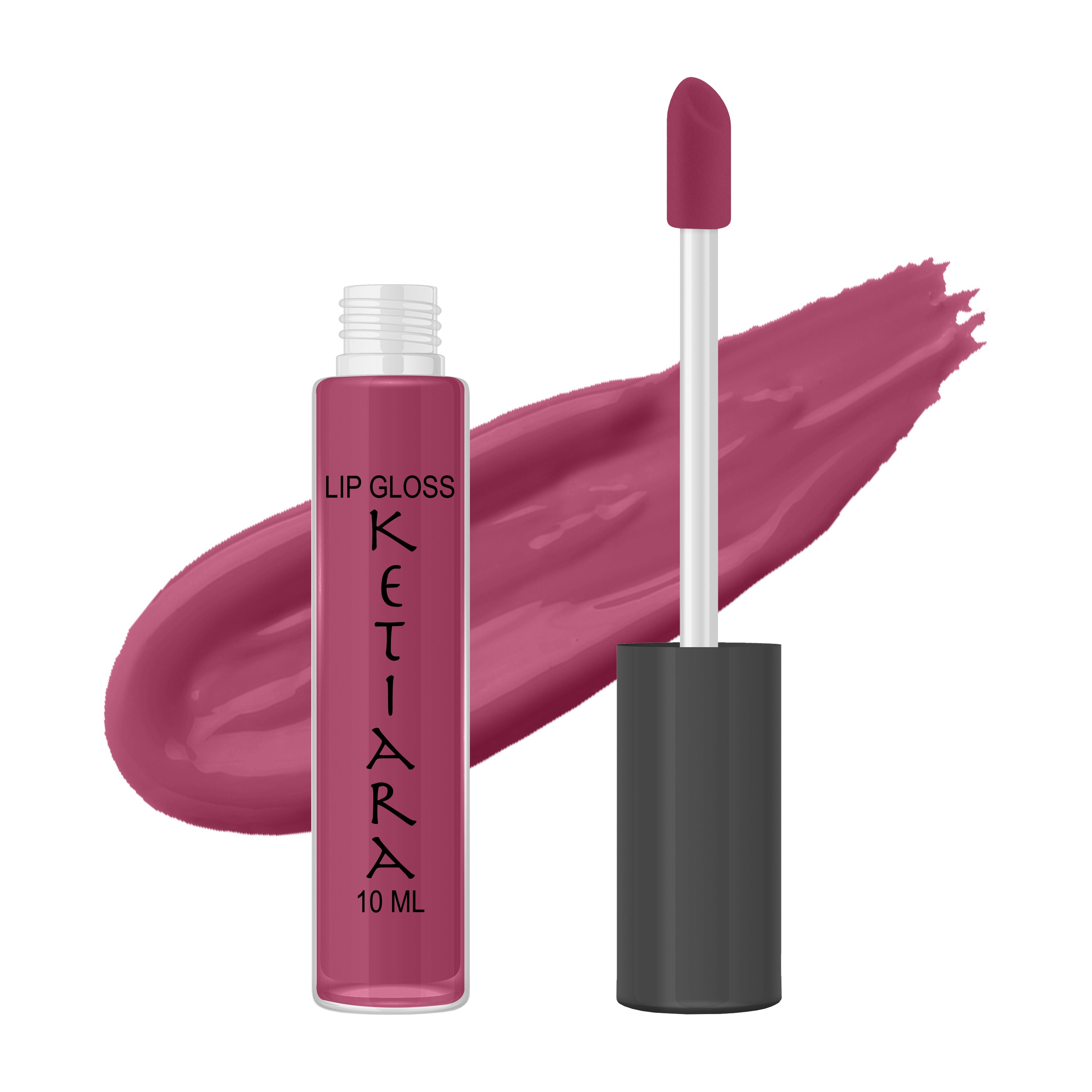 Plum Hydrating and Moisturizing Non-sticky Premium Mild Tinting Lip Gloss in a vibrant shade, showcasing its sleek packaging and glossy finish.