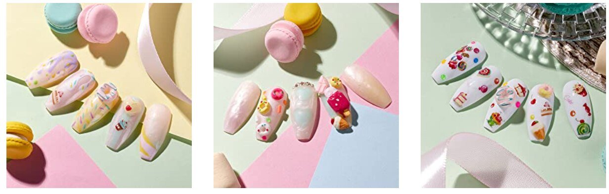 A vibrant set of Sweet Cravings Spring Color Poly Nail Extension Gel in various pastel shades, showcasing the 9PCS combo with 15ml tubes.