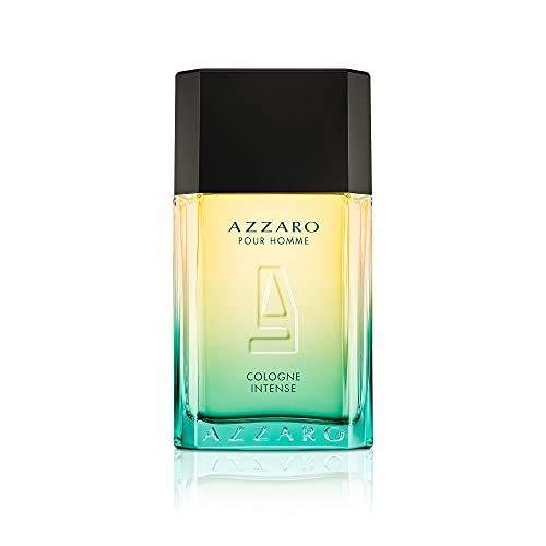 Azzaro Pour Homme Cologne Intense Eau de Toilette in an elegant bottle, showcasing its sophisticated design.