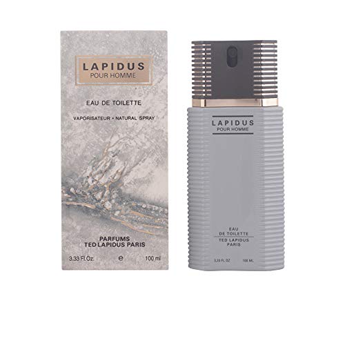 Ted Lapidus Pour Homme Eau de Toilette in an elegant bottle, showcasing its sophisticated design.