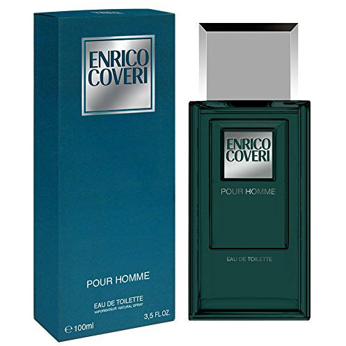 Enrico Coveri Pour Homme Eau de Toilette bottle with elegant design, showcasing sophistication and style.