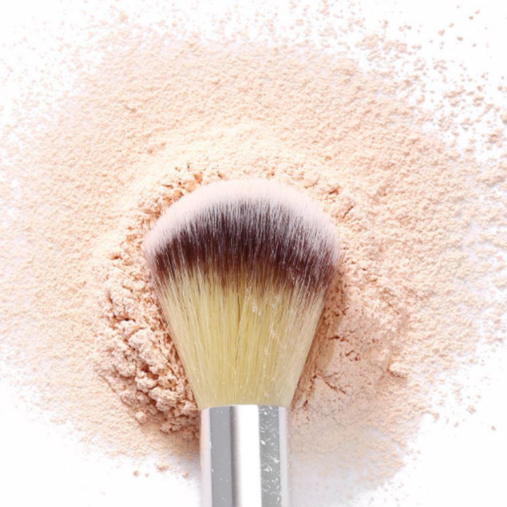 A high-quality Powder/Concealer Brush with soft bristles, perfect for applying makeup products like powders and concealers.