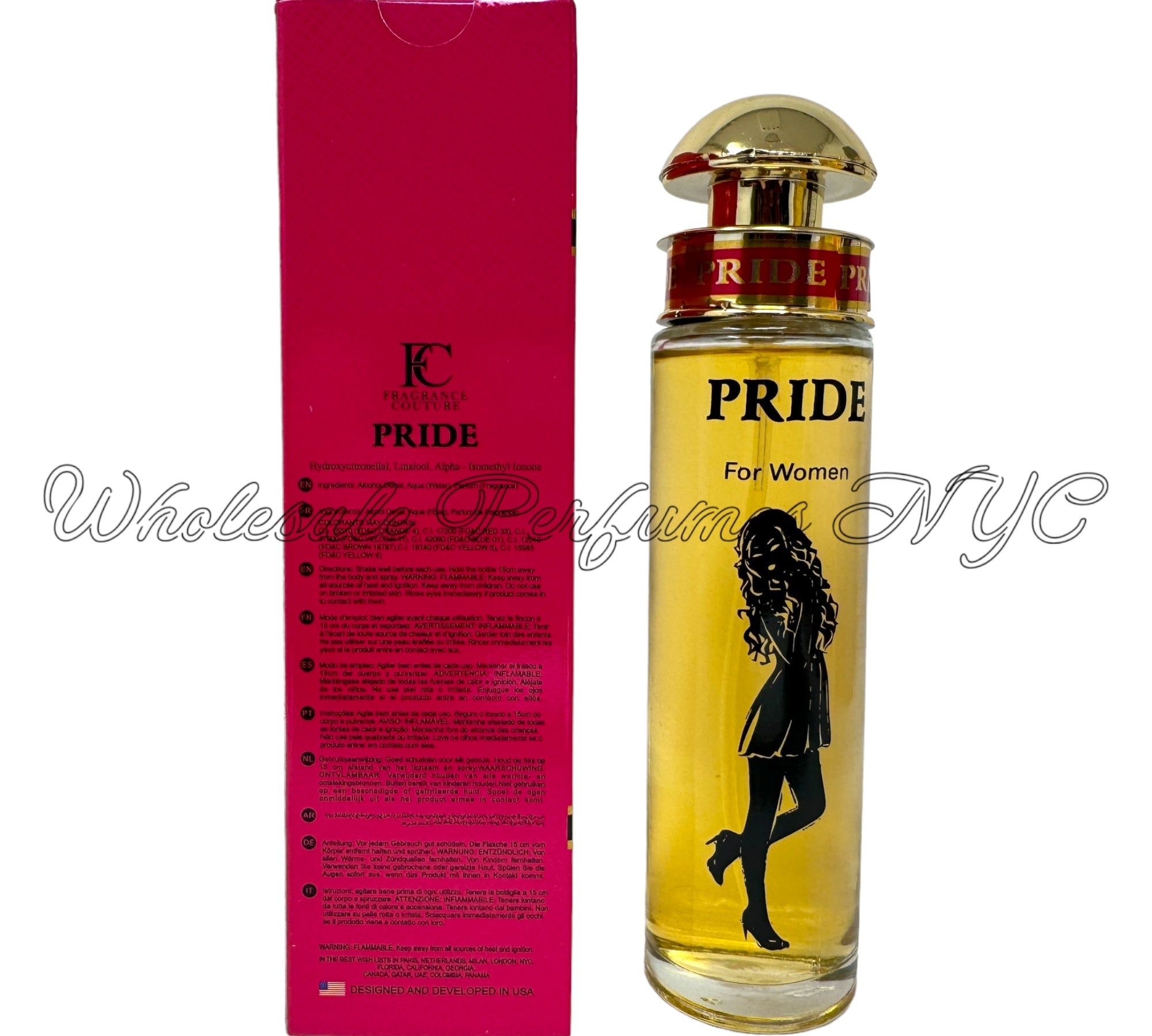 Pride for Women Eau de Parfum Spray, 3.4oz bottle with elegant design, inspired by Prada's Candy fragrance.