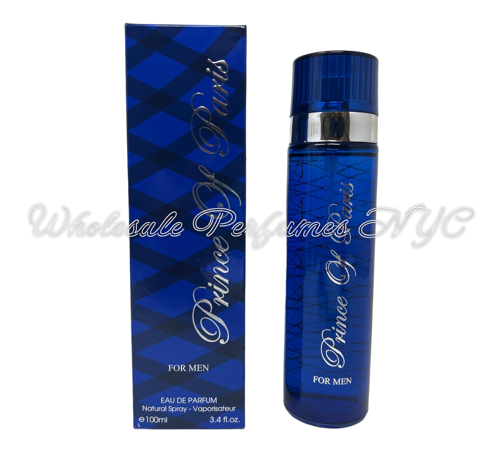 Prince of Paris for Men 3.4oz Eau de Toilette spray bottle, elegantly designed with a luxurious appearance.