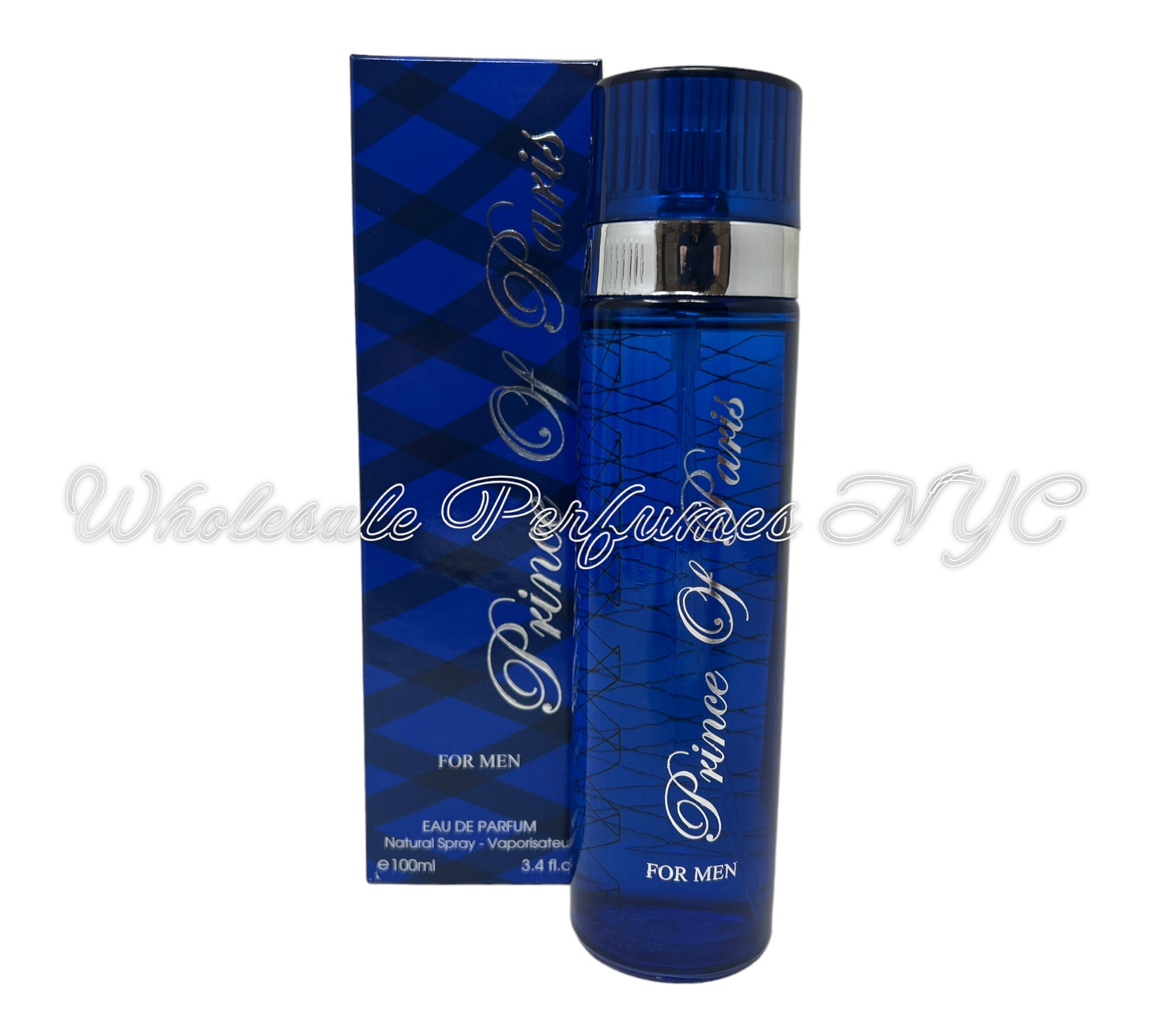 Prince of Paris for Men 3.4oz Eau de Toilette spray bottle, elegantly designed with a luxurious appearance.