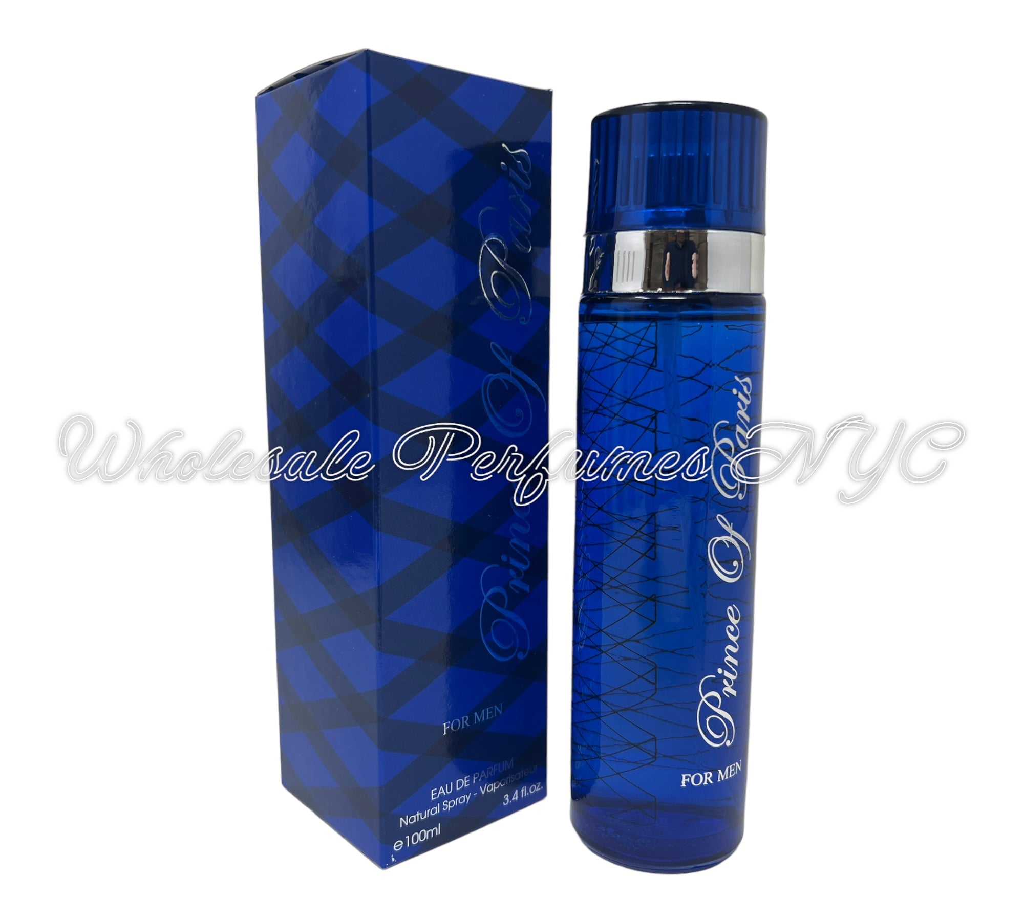 Prince of Paris for Men 3.4oz Eau de Toilette spray bottle, elegantly designed with a luxurious appearance.