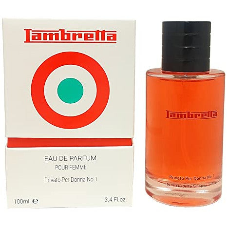 Lambretta Privato Per Donna No.1 Eau de Parfum in an elegant bottle with floral design.