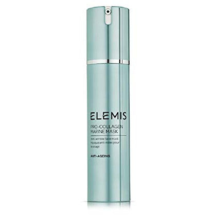 Elemis Pro-Collagen Marine Mask in a sleek jar, showcasing its luxurious texture and marine-inspired ingredients.