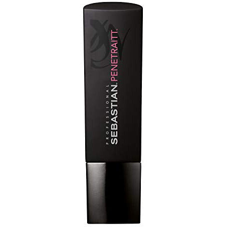 Sebastian Professional Penetraitt Shampoo bottle with a sleek design, showcasing its nourishing formula for damaged hair.