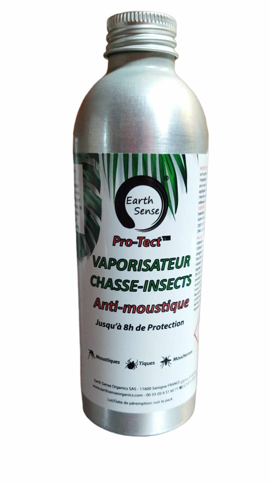 Pro-Tect Insect Repellent Spray 100ml in an aluminum bottle, designed for family protection against mosquitoes and ticks.