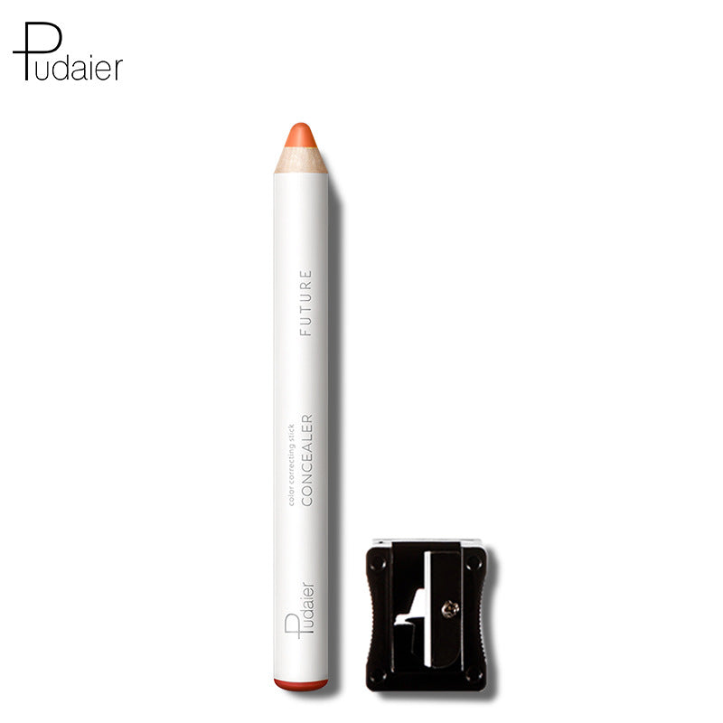 Pudaier Brightening and Correcting Concealer Pen with built-in sharpener, showcasing its sleek design and applicator tip.