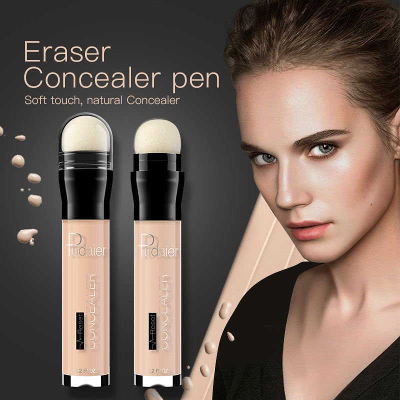 Pudaier New Eraser Concealer Pen designed for covering dark circles and spots, featuring a sleek pen design for easy application.