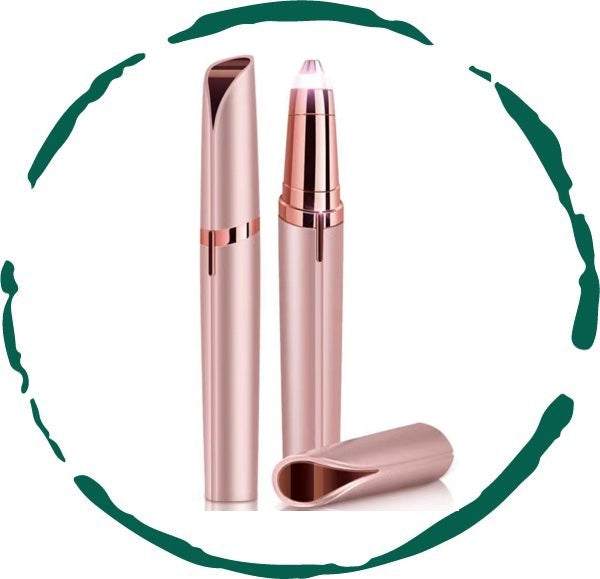 Rechargeable Eyebrow Hair Remover with LED light, sleek design for precise eyebrow shaping.