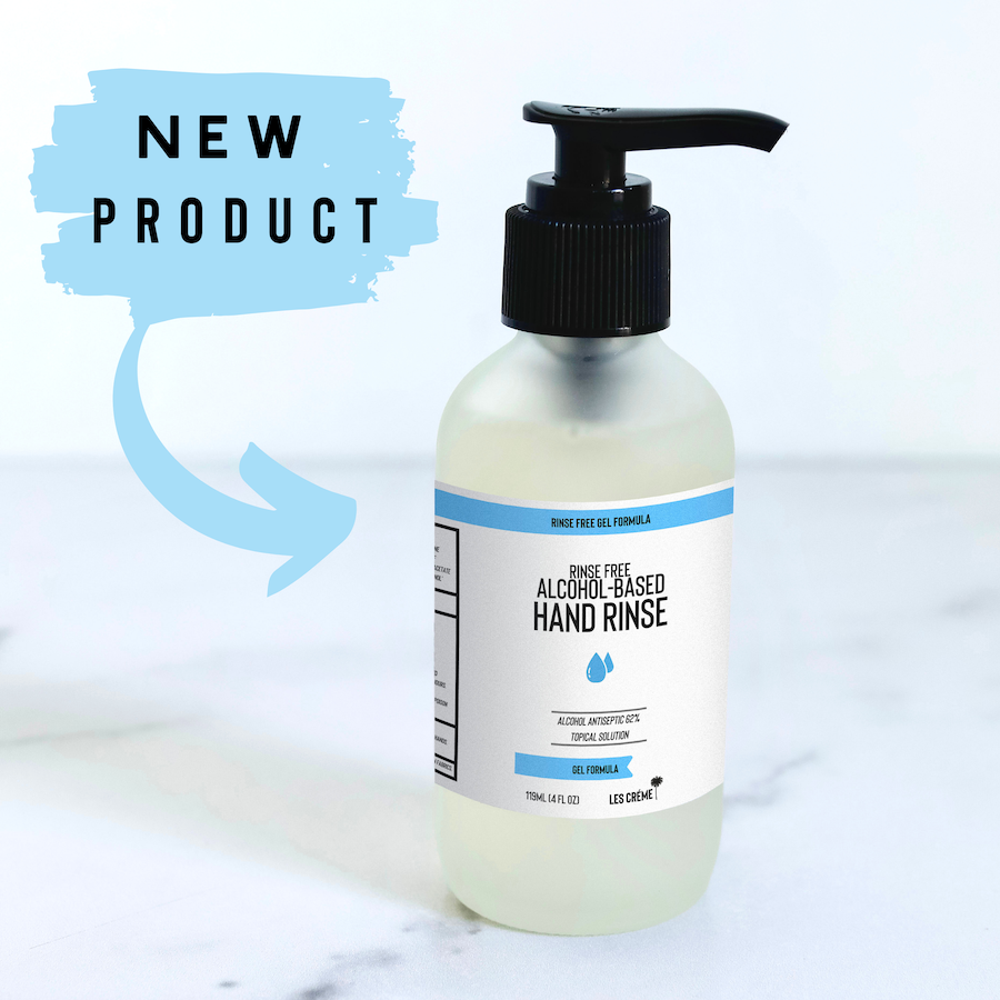 A 4oz bottle of Rinse-Free 62% Ethyl Alcohol Based Gel Hand Rinse, designed for effective water-less hand washing on the go.