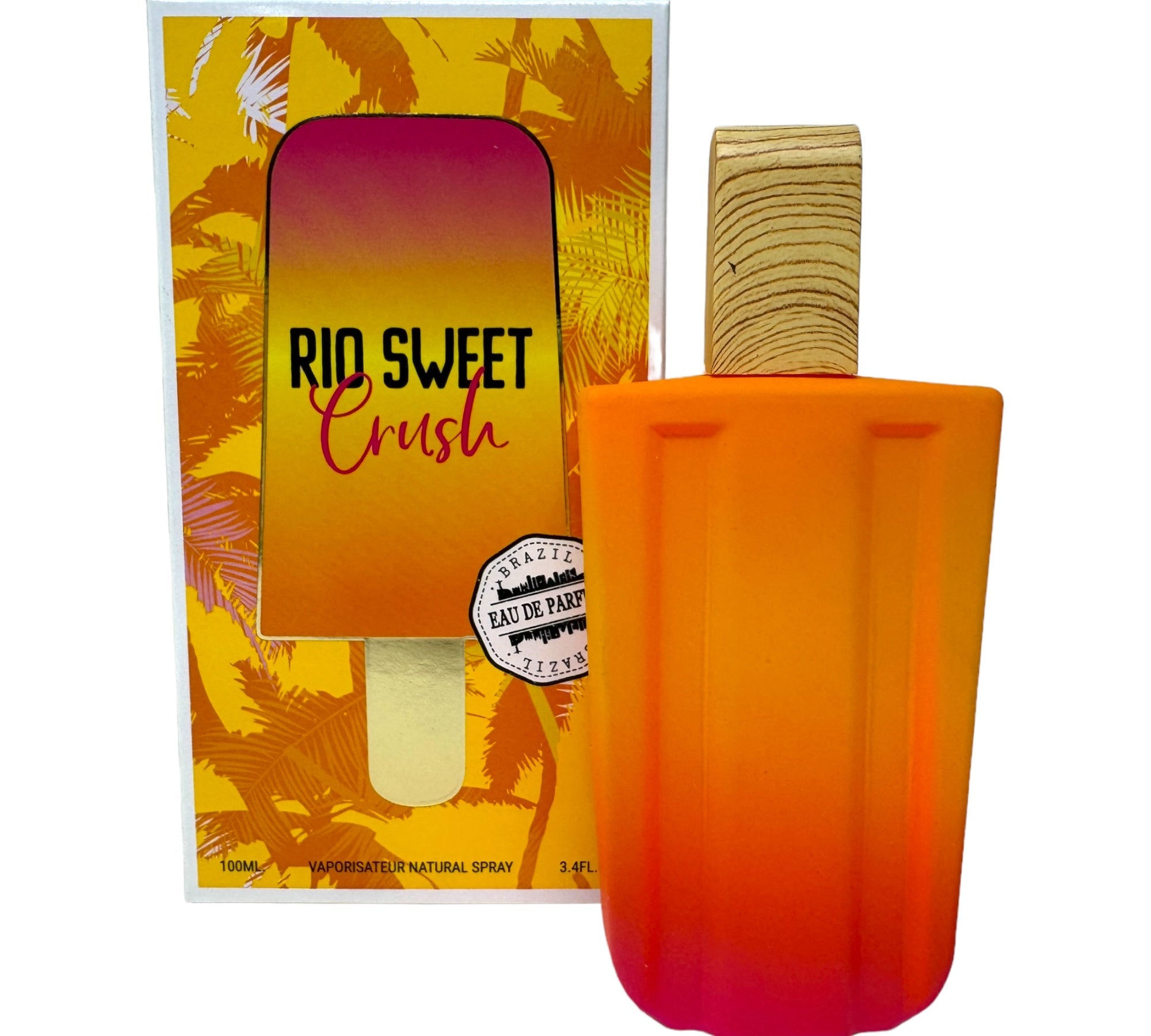 Rio Sweet Crush for Women Eau de Parfum Spray in a stylish bottle, 3.4oz, inspired by Brazilian fragrances.