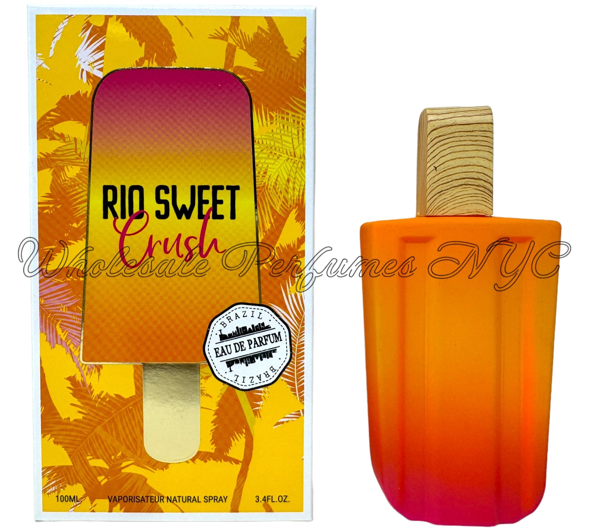 Rio Sweet Crush for Women Eau de Parfum Spray in a stylish bottle, 3.4oz, inspired by Brazilian fragrances.