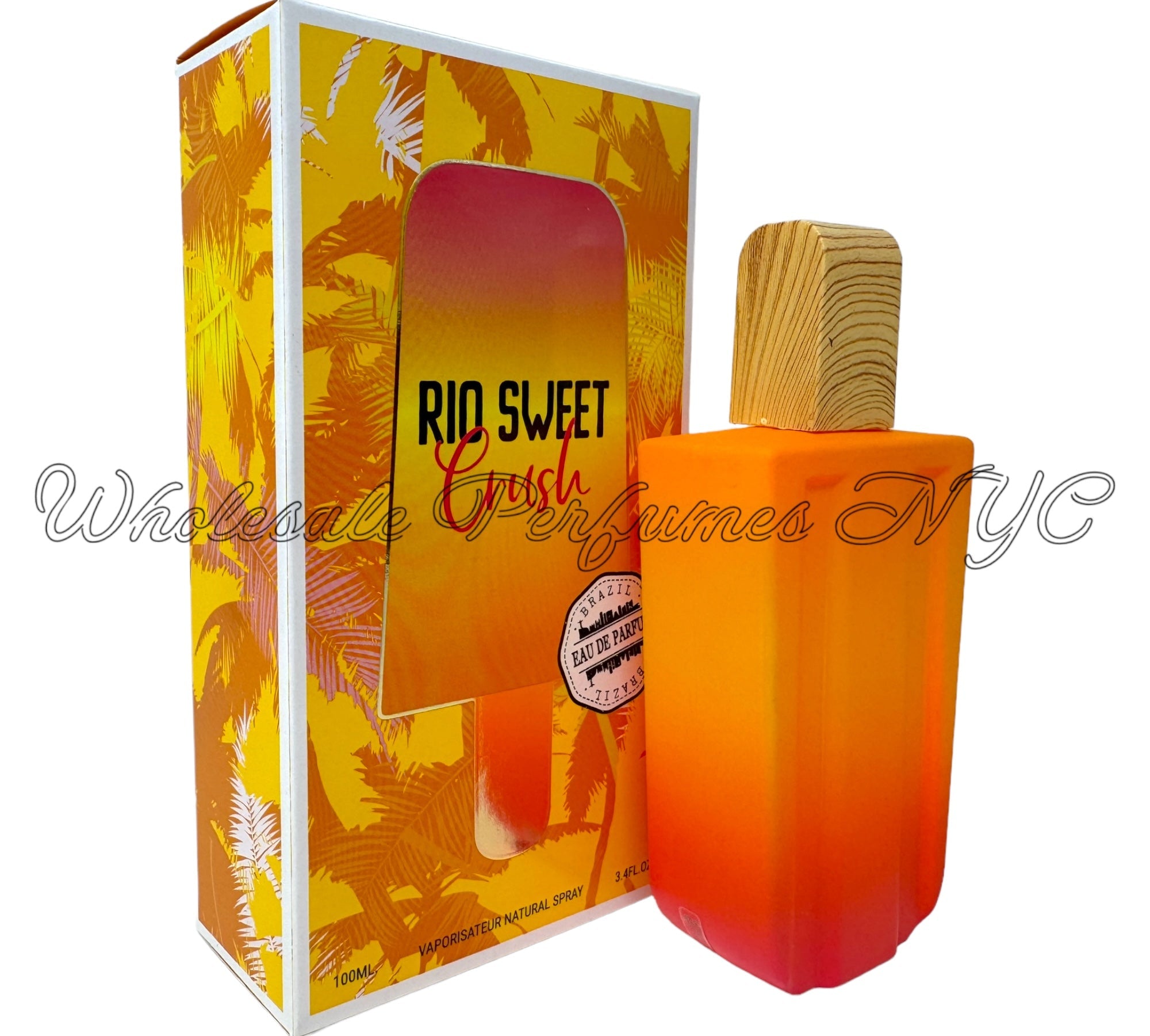 Rio Sweet Crush for Women Eau de Parfum Spray in a stylish bottle, 3.4oz, inspired by Brazilian fragrances.