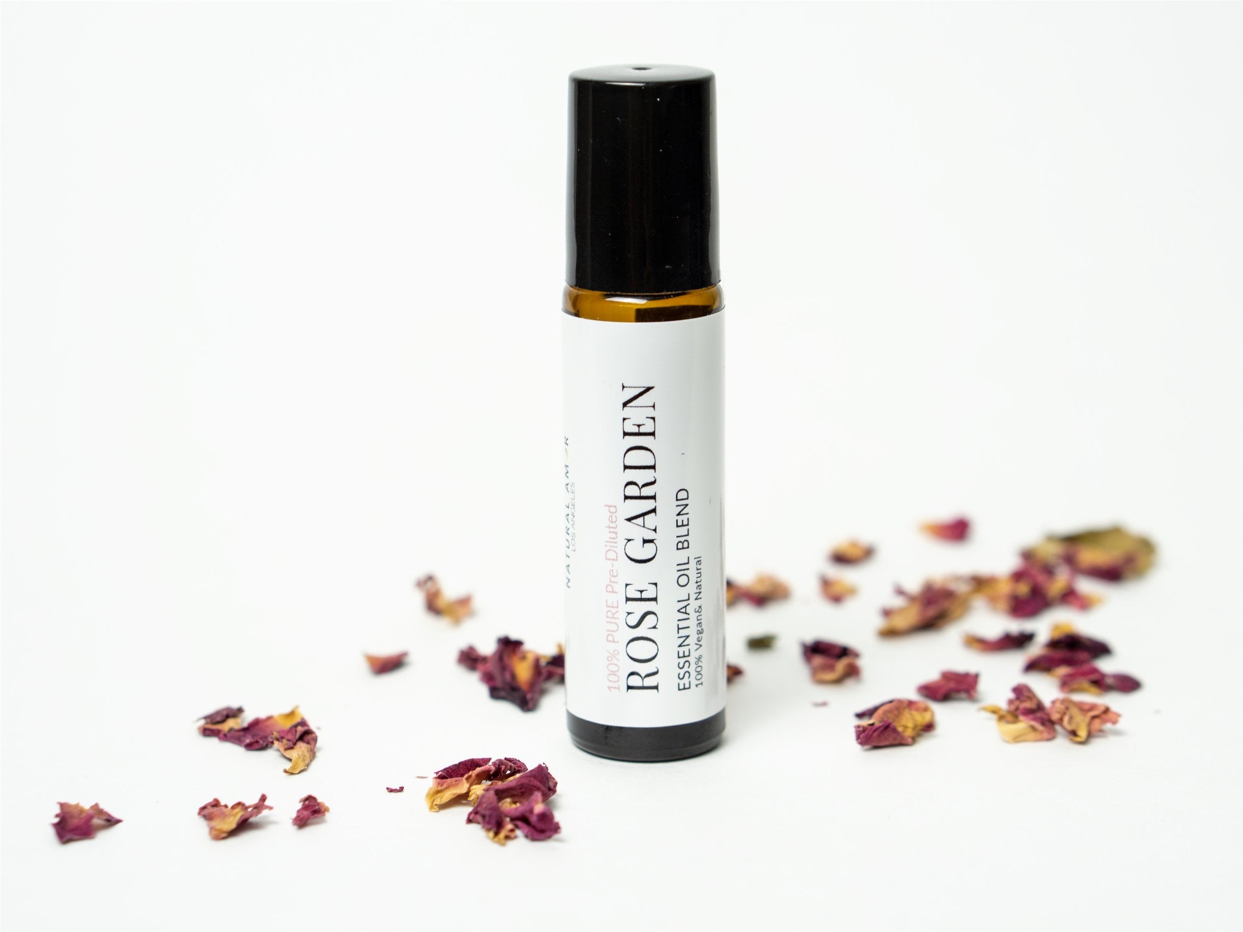 10ml Roll On Essential Oil Blend with stainless steel rollerball, showcasing its natural ingredients and calming properties.