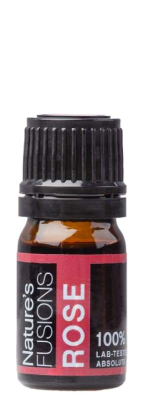 A 5ml bottle of Rose Absolute Pure Essential Oil, showcasing its elegant design and rich floral essence.