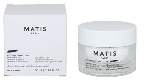 Matis Réponse Corrective Hyaluronic-Age Care Face Cream in a sleek jar, designed for deep wrinkle treatment.