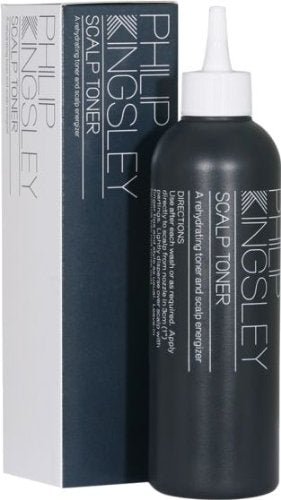 Philip Kingsley Scalp Toner bottle with a nozzle applicator, designed for scalp hydration and health.