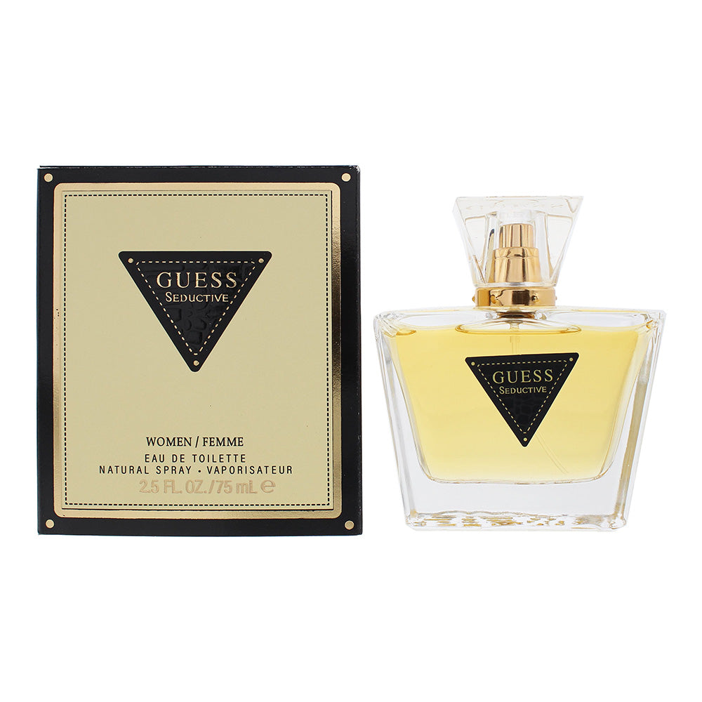 Guess Seductive Eau de Toilette bottle with elegant design and gradient color.