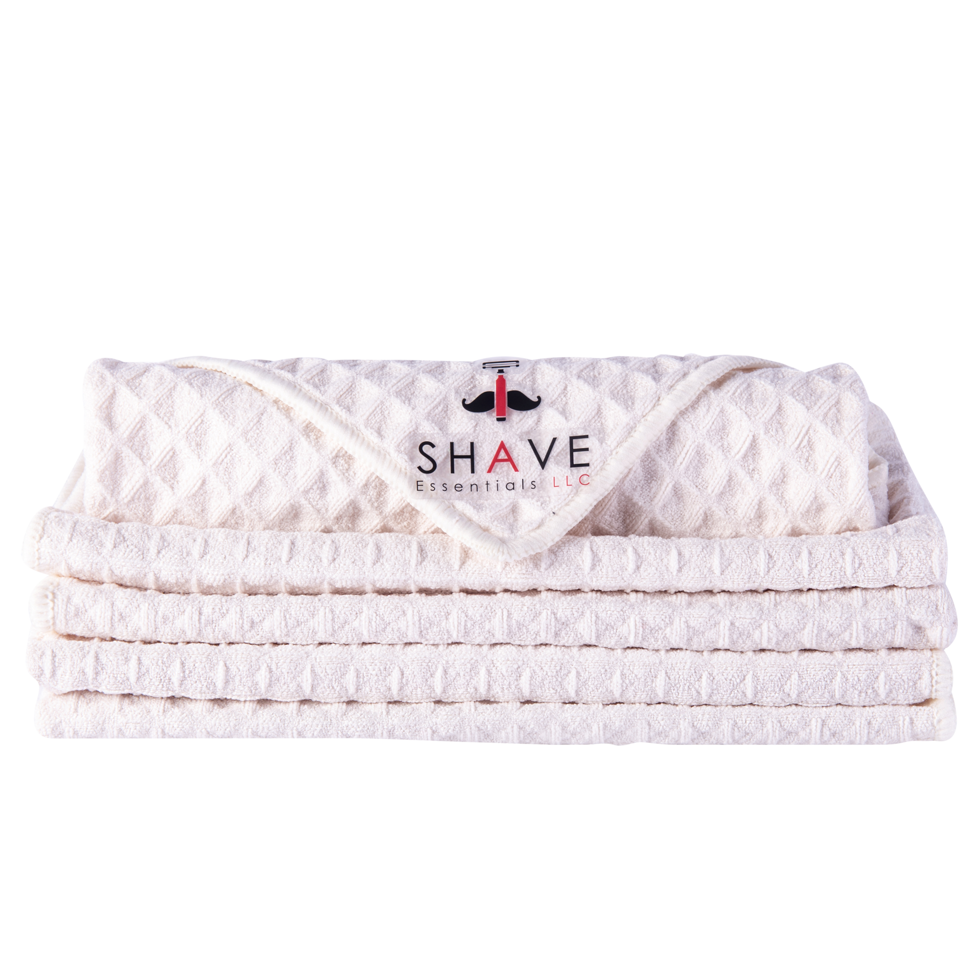 Soft and gentle shave towel designed for optimal skin preparation before shaving, featuring a warm and inviting texture.