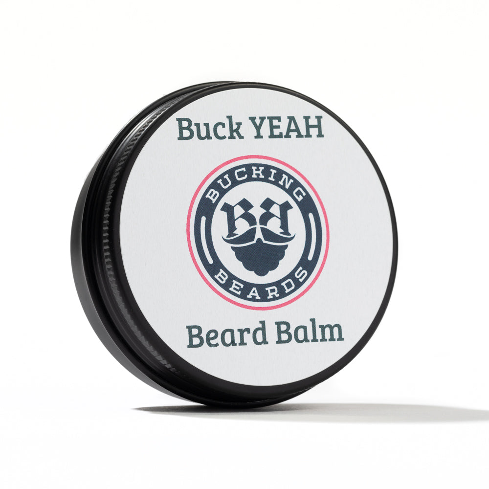 Shea Moisture Beard Balm in a stylish container, showcasing its rich texture and natural ingredients, perfect for beard grooming.