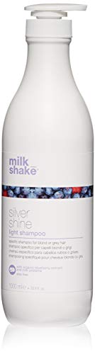 Milk_shake Silver Shine Light Shampoo bottle with a sleek design, perfect for enhancing silver and blonde hair tones.